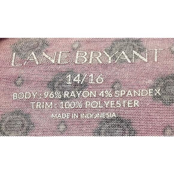 LANE BRYANT KAFTAN/KIMONO COLD SHOULDER TOP WOMENS, 14/16-PINK BROWN ORANGE ABST - Picture 10 of 12